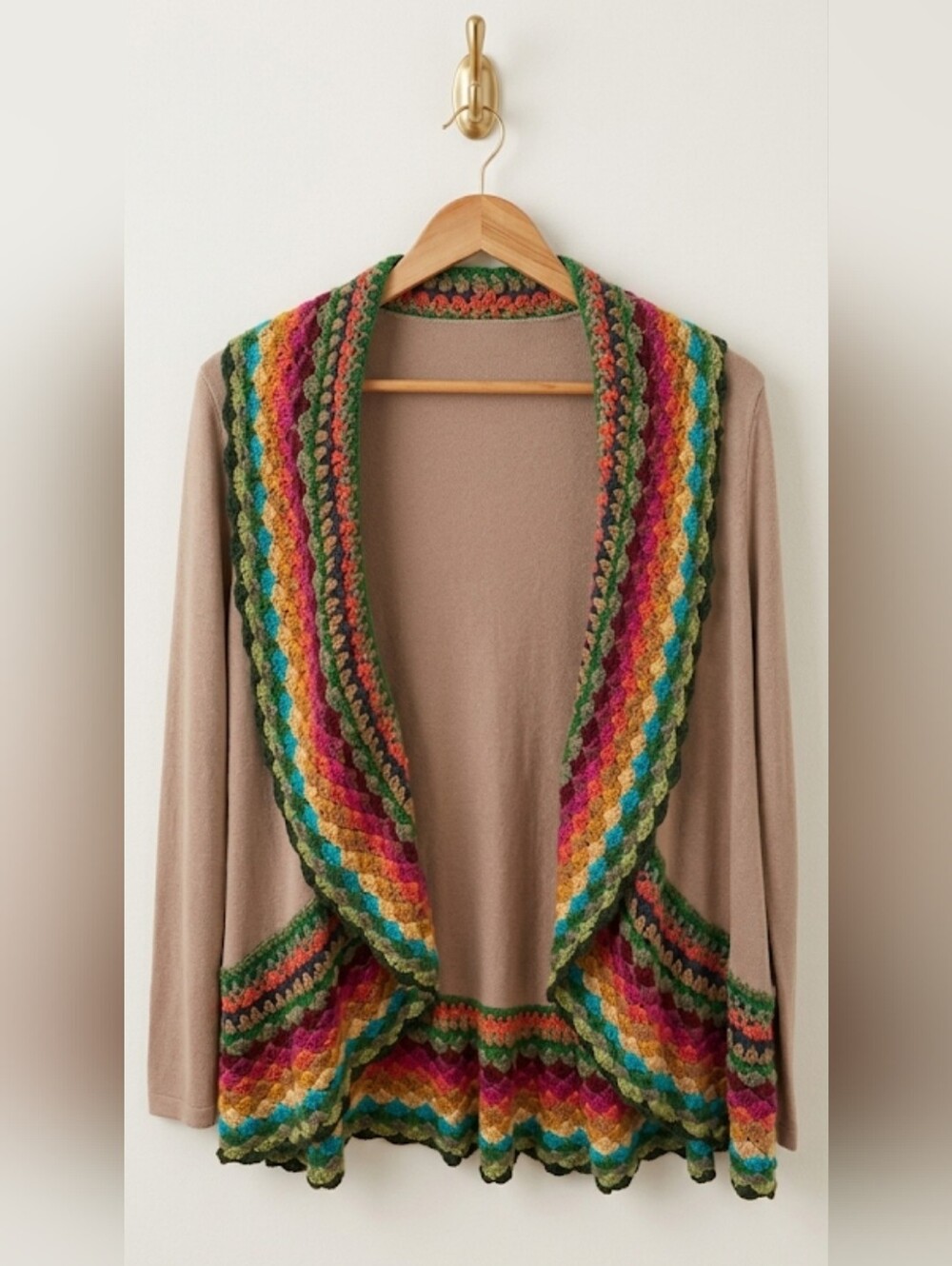 Anthropologie Double Zero Crochet Cardigan Medium